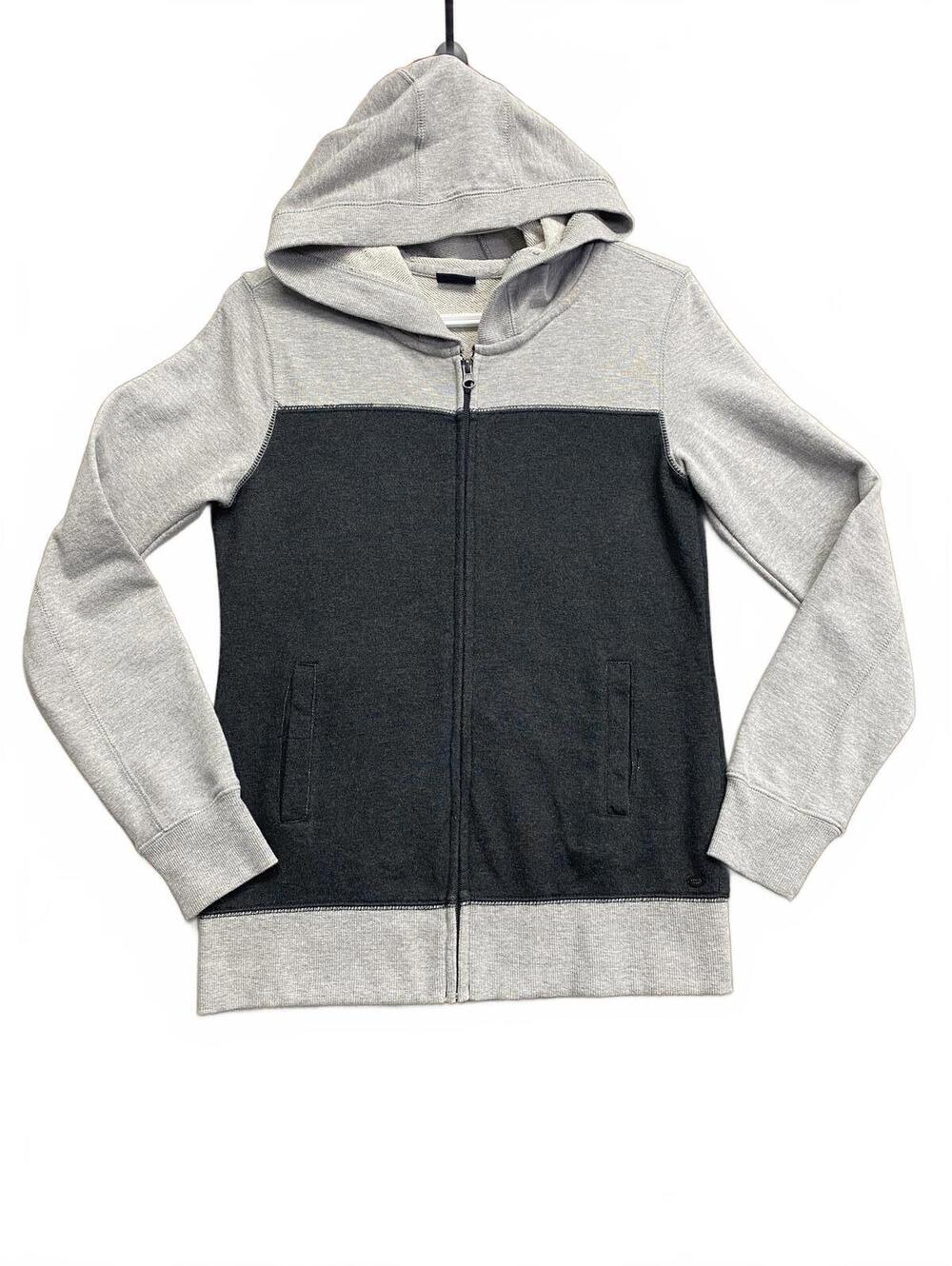 Point Zero Men's Two-Tone Grey Full Zip-Up Hoodie Size Medium